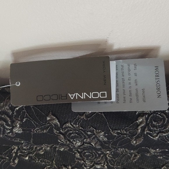 Donna Ricco|New York Matallic Floral Stretch Brocad Dress - Picture 6 of 6